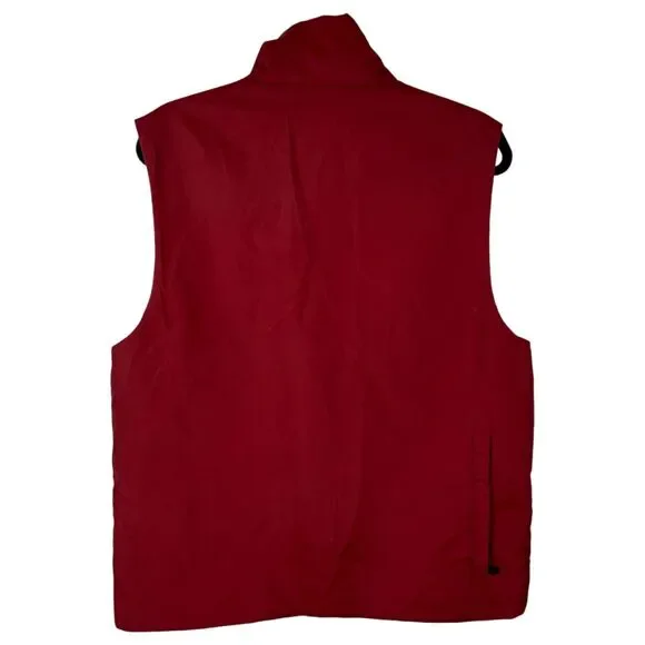 Prada Vintage 1990 Linea Rossa Gore Tex Nylon Burgundy Red Vest Size 48 US 38 M